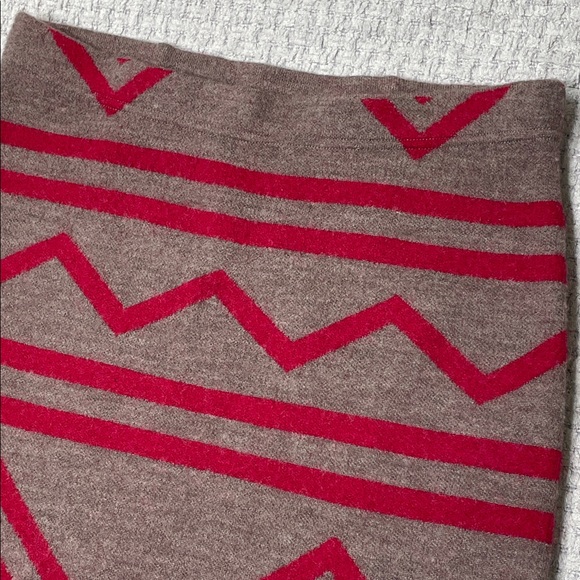 Toad & Co. Heartfelt Sweater Skirt Merino Wool Stripes & Diamonds Size Small - Picture 5 of 15